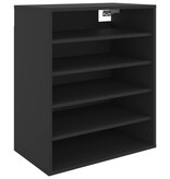 VidaXL Schoenenkast 60x35x70 cm bewerkt hout zwart