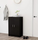 VidaXL Schoenenkast 60x35x92 cm spaanplaat zwart