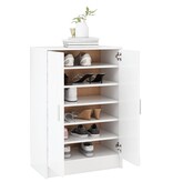 VidaXL Schoenenkast 60x35x92 cm bewerkt hout wit