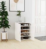 VidaXL Schoenenkast 60x35x70 cm bewerkt hout wit