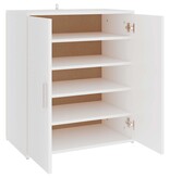 VidaXL Schoenenkast 60x35x70 cm bewerkt hout wit