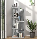 VidaXL Boekenkast 48x25,5x140 cm bewerkt hout betongrijs