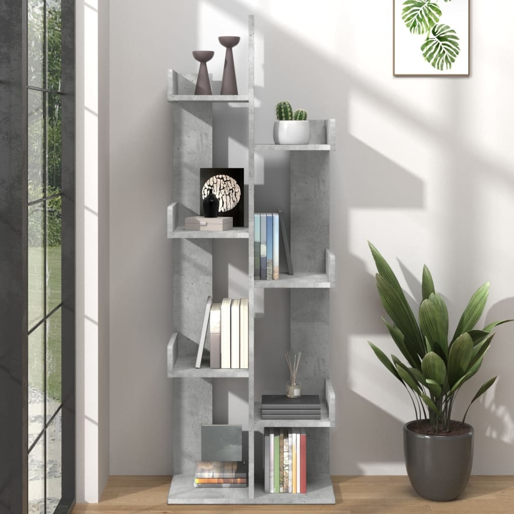 VidaXL Boekenkast 48x25,5x140 cm bewerkt hout betongrijs