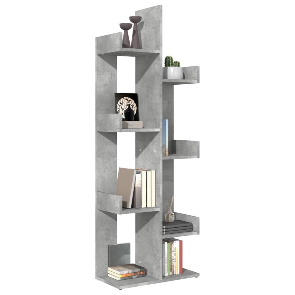 VidaXL Boekenkast 48x25,5x140 cm bewerkt hout betongrijs