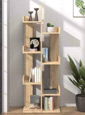 VidaXL Boekenkast 48x25,5x140 cm spaanplaat sonoma eikenkleurig