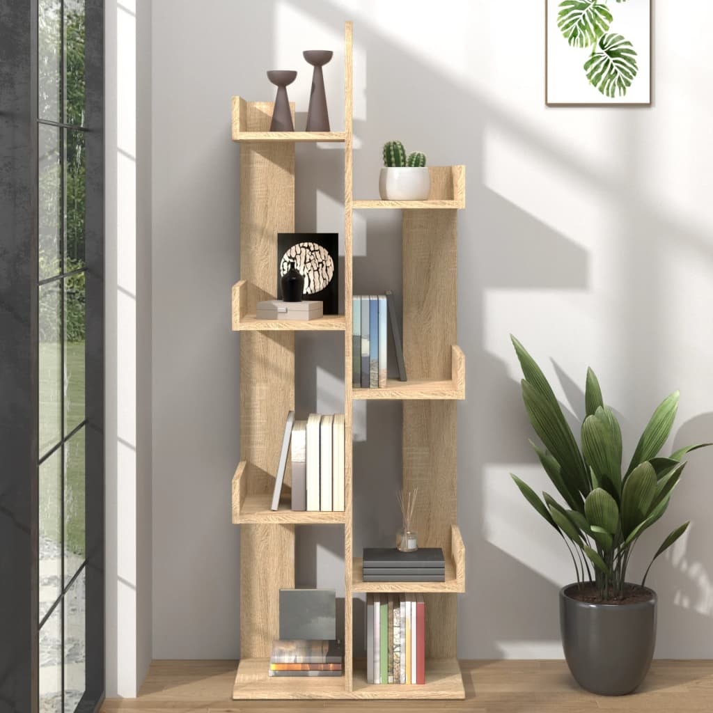 VidaXL Boekenkast 48x25,5x140 cm spaanplaat sonoma eikenkleurig