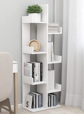 VidaXL Boekenkast 48x25,5x140 cm bewerkt hout wit