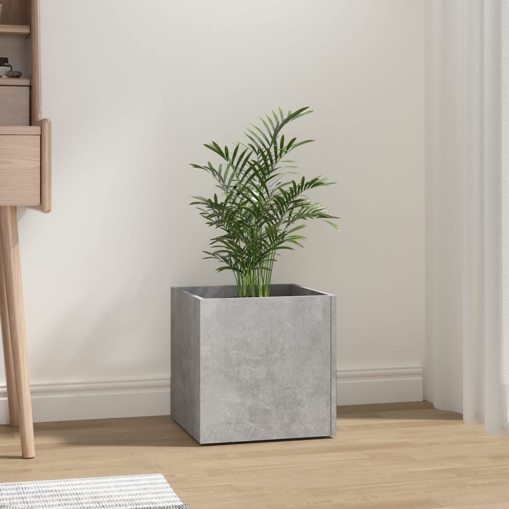 VidaXL Plantenbak 40x40x40 cm bewerkt hout betongrijs