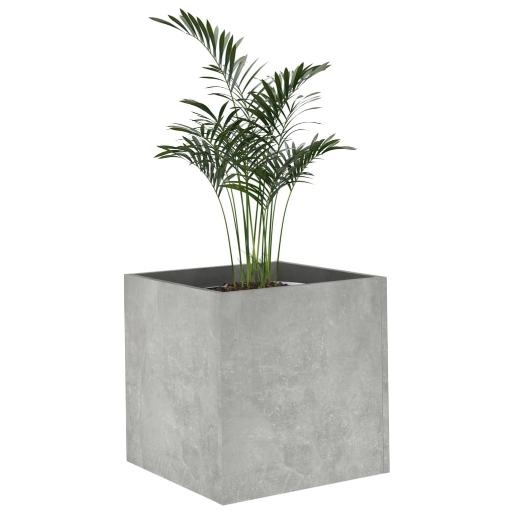 VidaXL Plantenbak 40x40x40 cm bewerkt hout betongrijs