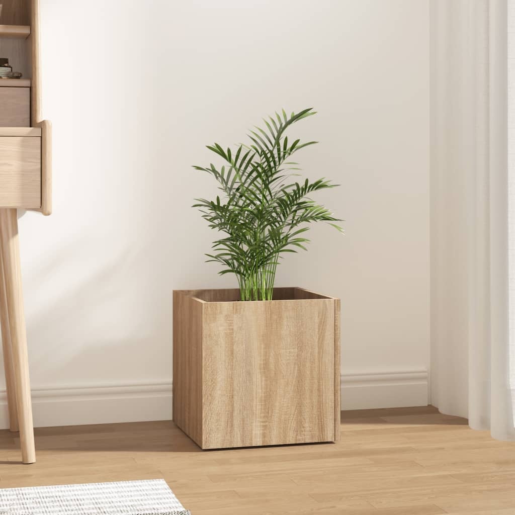 VidaXL Plantenbak 40x40x40 cm bewerkt hout sonoma eiken