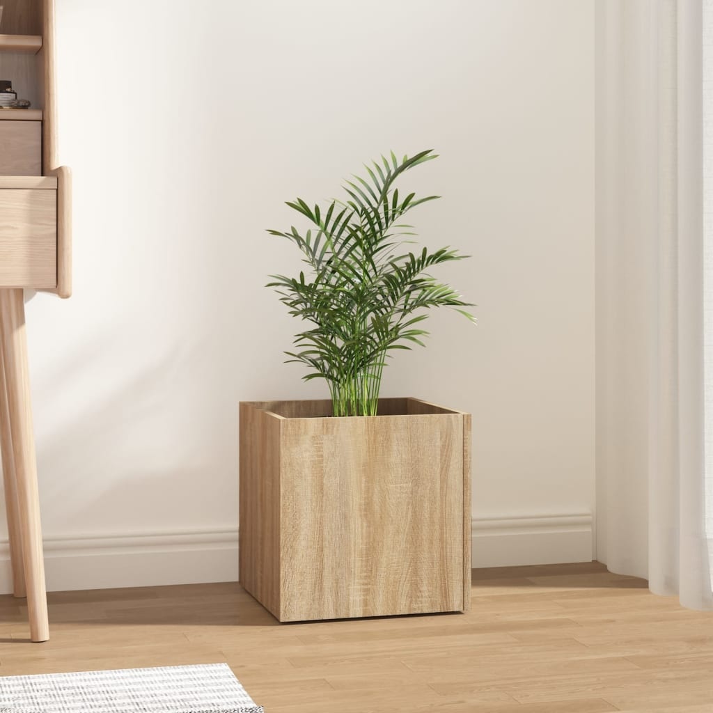 VidaXL Plantenbak 40x40x40 cm bewerkt hout sonoma eiken
