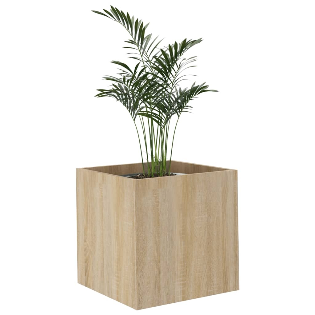 VidaXL Plantenbak 40x40x40 cm bewerkt hout sonoma eiken