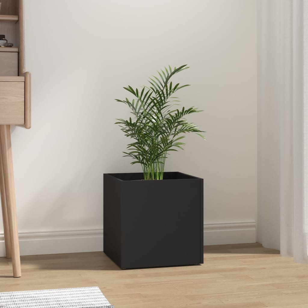 VidaXL Plantenbak 40x40x40 cm bewerkt hout zwart