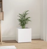 VidaXL Plantenbak 40x40x40 cm bewerkt hout wit