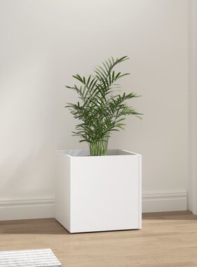 VidaXL Plantenbak 40x40x40 cm bewerkt hout wit
