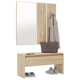 VidaXL Halmeubelset bewerkt hout sonoma eiken