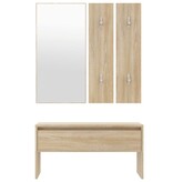 VidaXL Halmeubelset bewerkt hout sonoma eiken