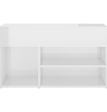 VidaXL Schoenenbank 80x30x45 cm bewerkt hout hoogglans wit