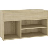 VidaXL Schoenenbank 80x30x45 cm bewerkt hout sonoma eikenkleurig