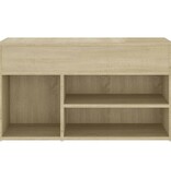 VidaXL Schoenenbank 80x30x45 cm bewerkt hout sonoma eikenkleurig