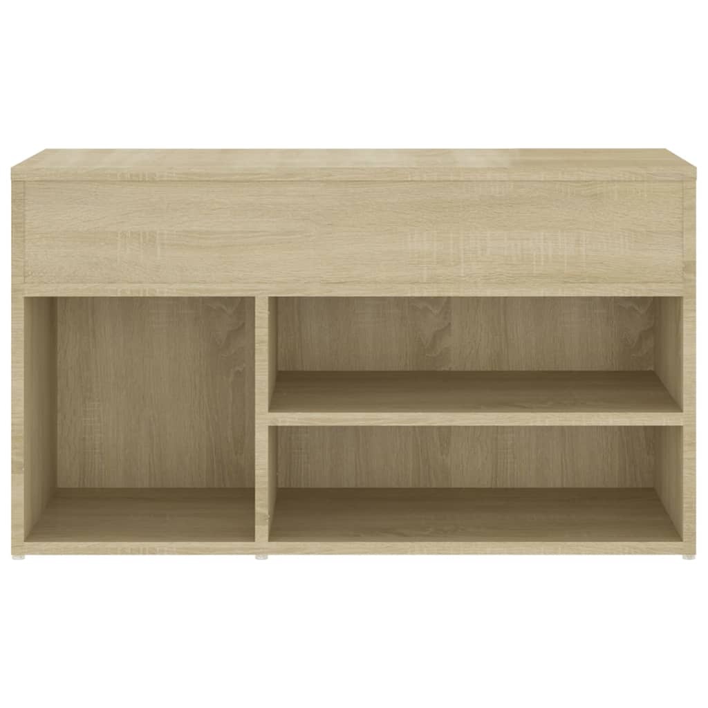 VidaXL Schoenenbank 80x30x45 cm bewerkt hout sonoma eikenkleurig