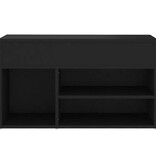 VidaXL Schoenenbank 80x30x45 cm spaanplaat zwart
