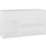 VidaXL Schoenenbank 80x30x45 cm bewerkt hout wit