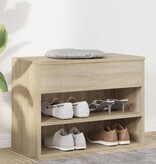 VidaXL Schoenenbank 60x30x45 cm bewerkt hout sonoma eikenkleurig