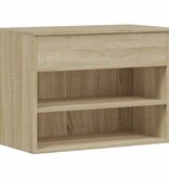 VidaXL Schoenenbank 60x30x45 cm bewerkt hout sonoma eikenkleurig