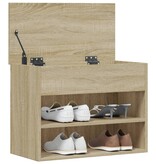 VidaXL Schoenenbank 60x30x45 cm bewerkt hout sonoma eikenkleurig