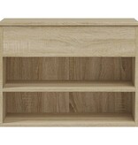 VidaXL Schoenenbank 60x30x45 cm bewerkt hout sonoma eikenkleurig