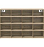 VidaXL Schoenenkast Sonoma eiken 103 x 30 x 67 cm Bewerkt hout