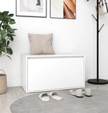 VidaXL Halbankje 80x40x45 cm bewerkt hout wit