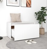 VidaXL Halbankje 80x40x45 cm bewerkt hout wit