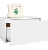 VidaXL Halbankje 80x40x45 cm bewerkt hout wit