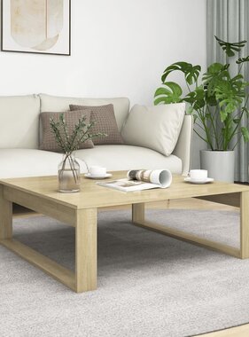 VidaXL Salontafel 100x100x35 cm bewerkt hout sonoma eikenkleurig