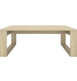 VidaXL Salontafel 100x100x35 cm bewerkt hout sonoma eikenkleurig