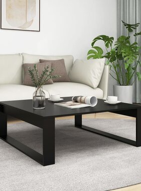 VidaXL Salontafel 100x100x35 cm bewerkt hout zwart