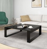 VidaXL Salontafel 100x100x35 cm bewerkt hout zwart