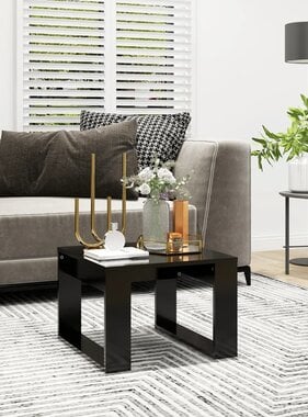 VidaXL Bijzettafel 50x50x35 cm bewerkt hout zwart