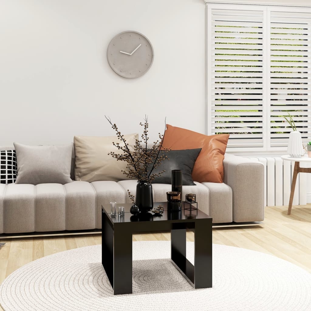 VidaXL Bijzettafel 50x50x35 cm bewerkt hout zwart