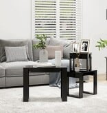 VidaXL 3-delige Tafeltjesset bewerkt hout zwart