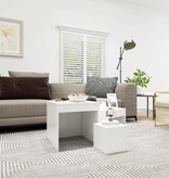 VidaXL 3-delige Tafeltjesset bewerkt hout wit