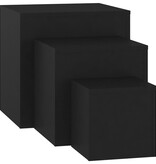 VidaXL Bijzettafels 3 st bewerkt hout zwart