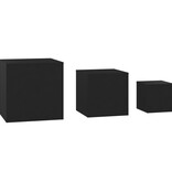 VidaXL Bijzettafels 3 st bewerkt hout zwart