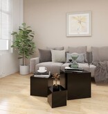 VidaXL Bijzettafels 3 st bewerkt hout zwart