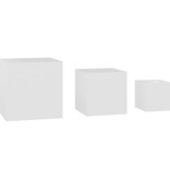 VidaXL Bijzettafels 3 st spaanplaat wit