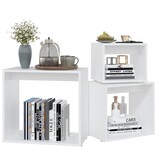 VidaXL 3-delige Tafeltjesset bewerkt hout wit