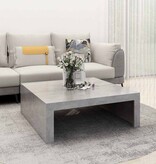 VidaXL Salontafel 100x100x35 cm bewerkt hout betongrijs