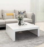 VidaXL Salontafel 100x100x35 cm bewerkt hout wit